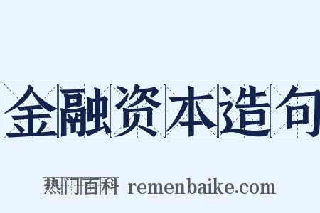 金融资本造句是什么意思的图片